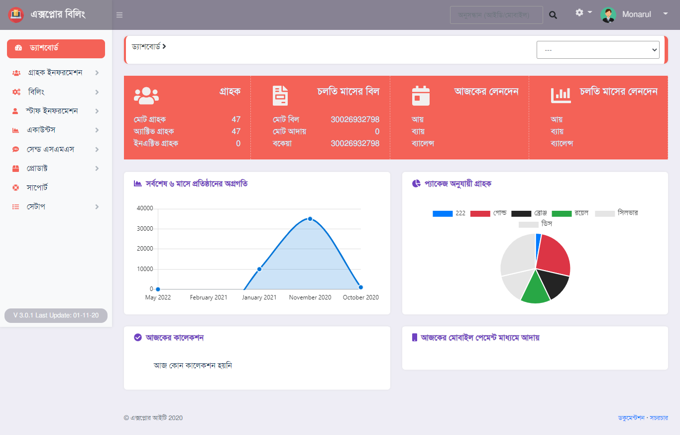 Internet and Cable Operator Billing Software